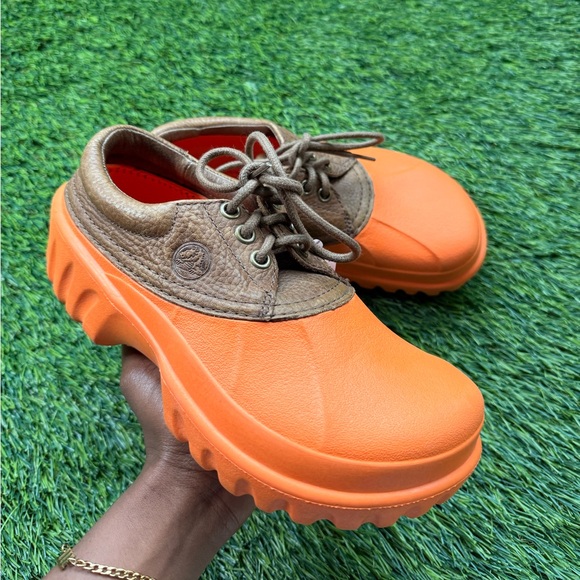 Crocs Axle Islander Boat Shoes size 6 for women Orange/Brown - Picture 1 of 8